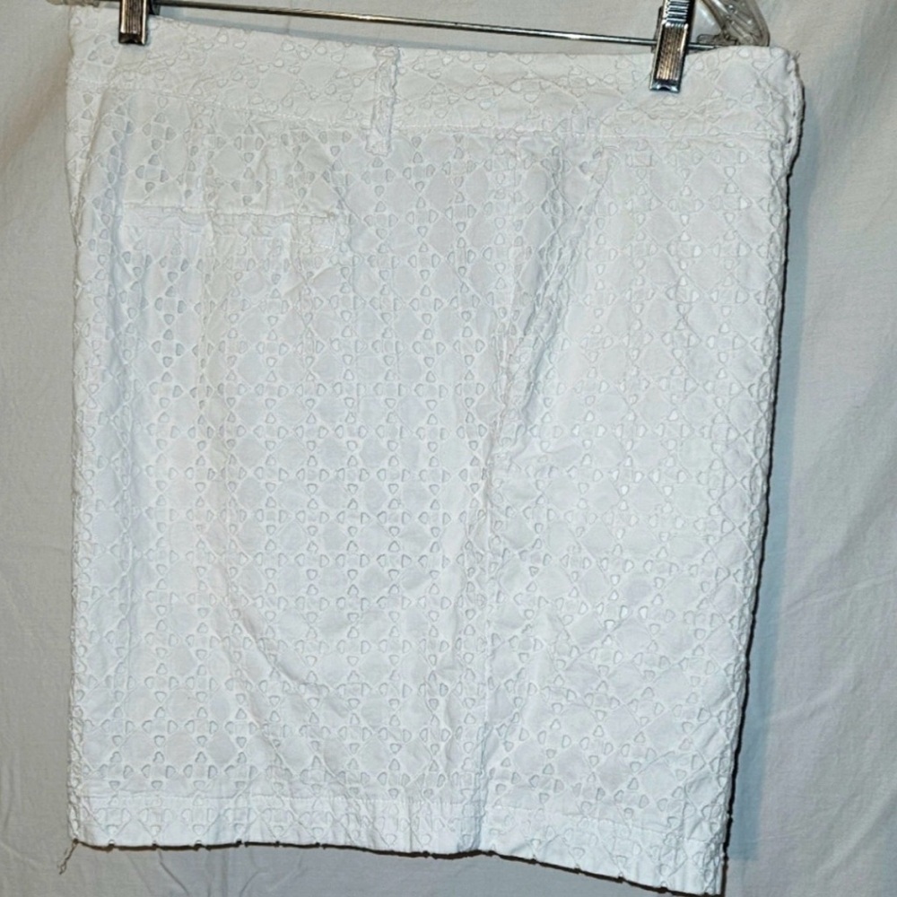 White Eyelet Cotton Shorts